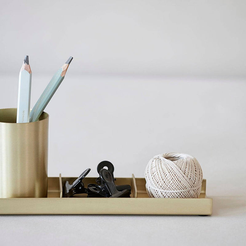 Monograph Stationery Organiser Brass - Journey East