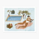 Slowdown Studio Far Off Poolside Cloudy Art Print - Journey East