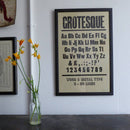 The Printer's Devil Grotesque Alphabet Letterpress Print - Journey East