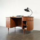 Vintage Curved Desk with Rack - Journey East
