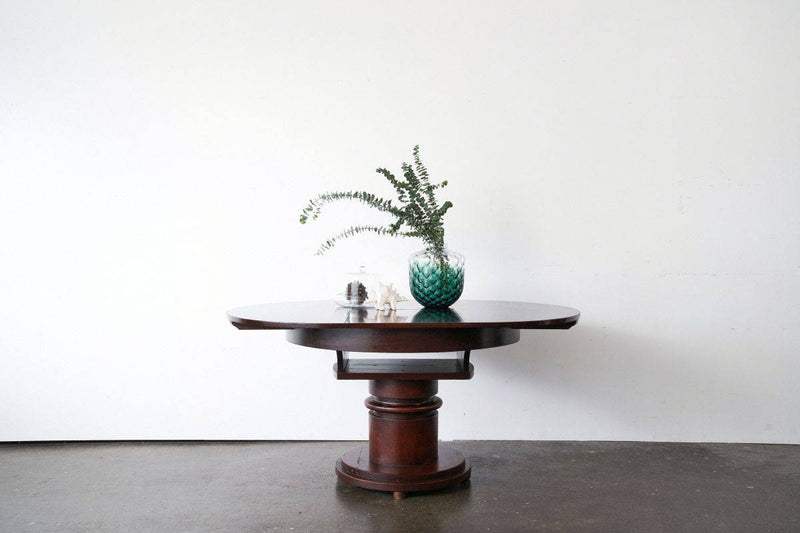 Art Deco Round Extendable Table