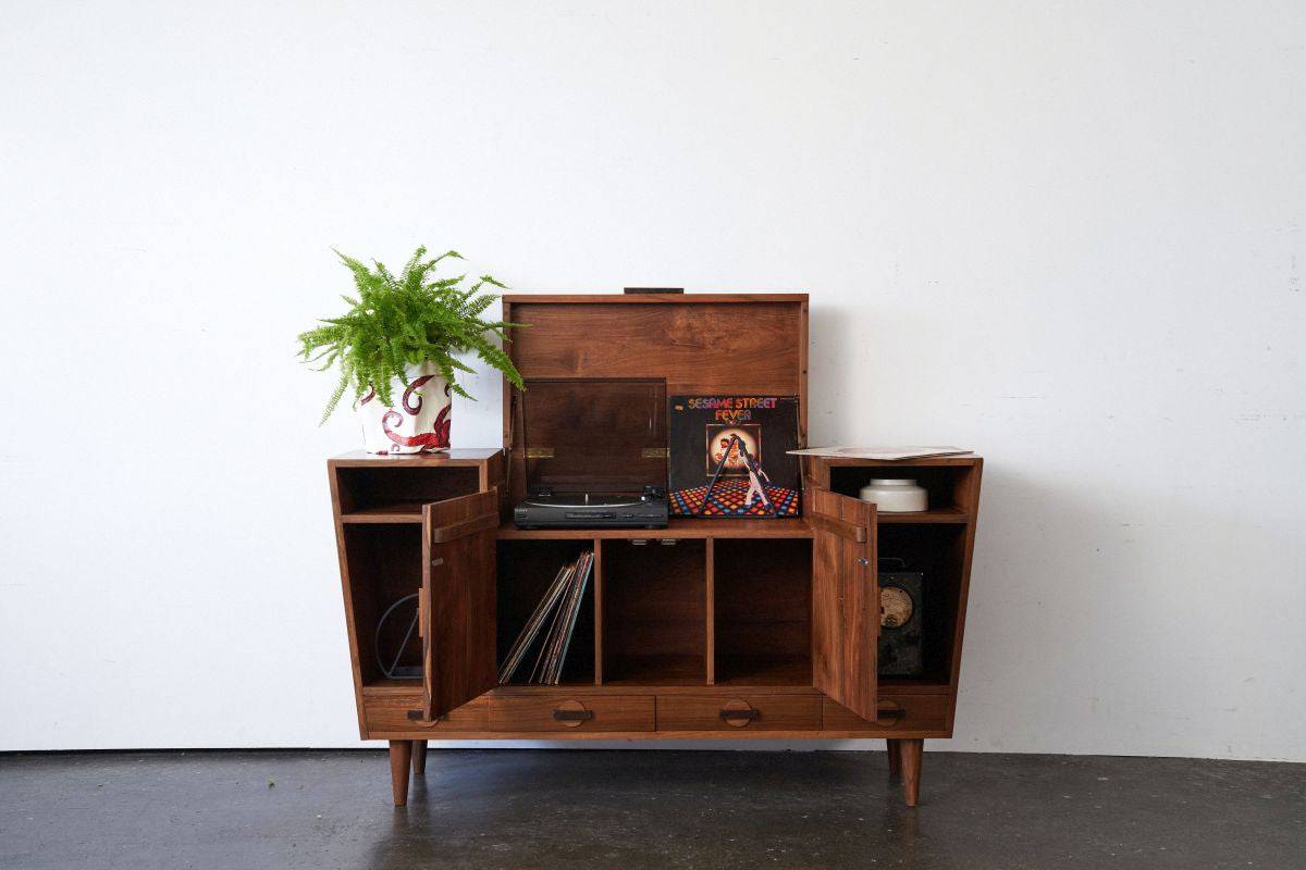 Vinyl LP Record Console