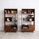 Retro Bookshelf 1 Door 1 Drawer - Journey East