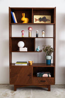 Retro Bookshelf 1 Door 1 Drawer - Journey East