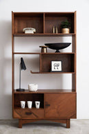 Retro Bookshelf 1 Door 1 Drawer - Journey East