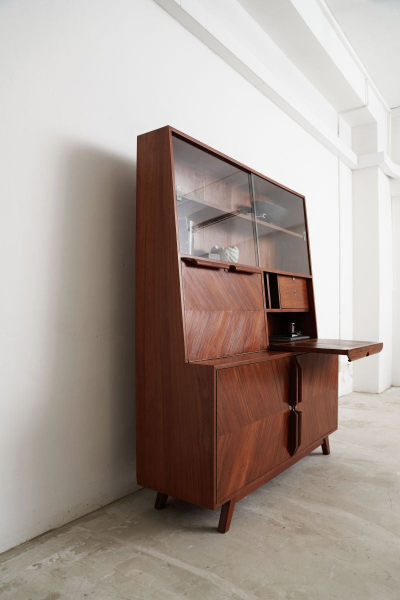Retro Marquetry Dropleaf Cabinet - Journey East