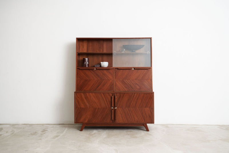 Retro Marquetry Dropleaf Cabinet - Journey East