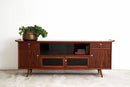 Retro Buffet with Sliding Glass Doors and Drawers - Journey East