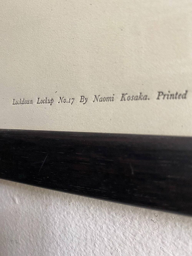 The Printer's Devil Lockdown Lockup No. 17 by Naomi Kosaka Letterpress Print - Journey East