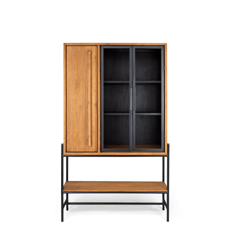 d-Bodhi Outline Cabinet 3 Doors 1 Open Rack (Glass) - Journey East