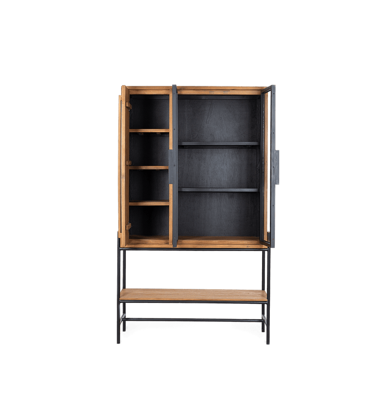 d-Bodhi Outline Cabinet 3 Doors 1 Open Rack (Glass) - Journey East