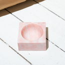 Stoned Pink Marble Block Bowl - Journey East