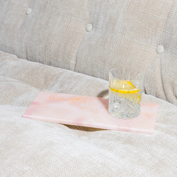 Stoned Pink Marble Rectangular Board S - Journey East