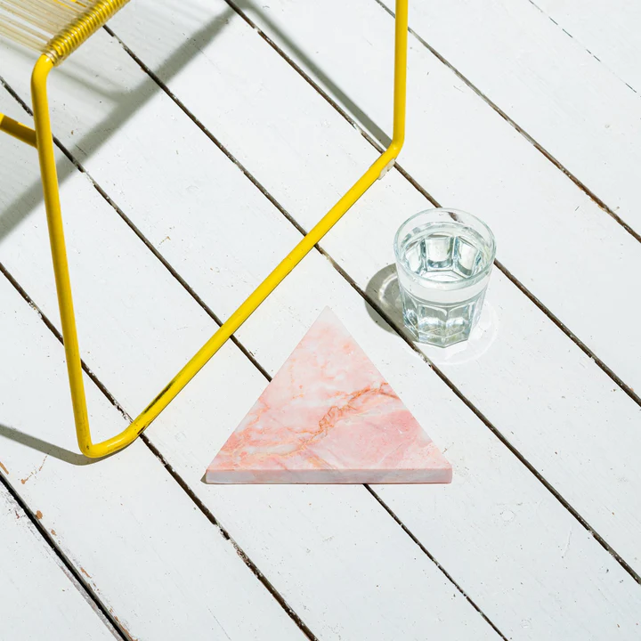 Stoned Pink Marble Triangle - Journey East