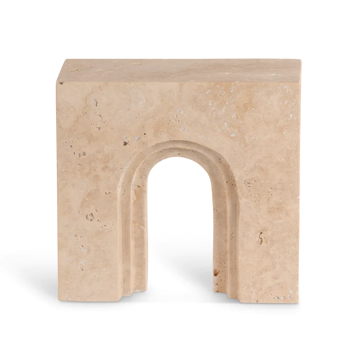 Stoned Travertine Object 'Archus' - Journey East
